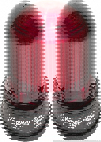 Flashing & Steady Light: Red, Panel & Pipe Mount, 24VDC